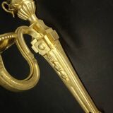 Suite de 4 appliques à 1 feu style Louis XVI du XIXe - bronze doré