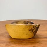 Brutalist vintage olive wood empty pocket