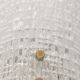 Pair of 1960s vintage wall lamps in crystal brass Italian design