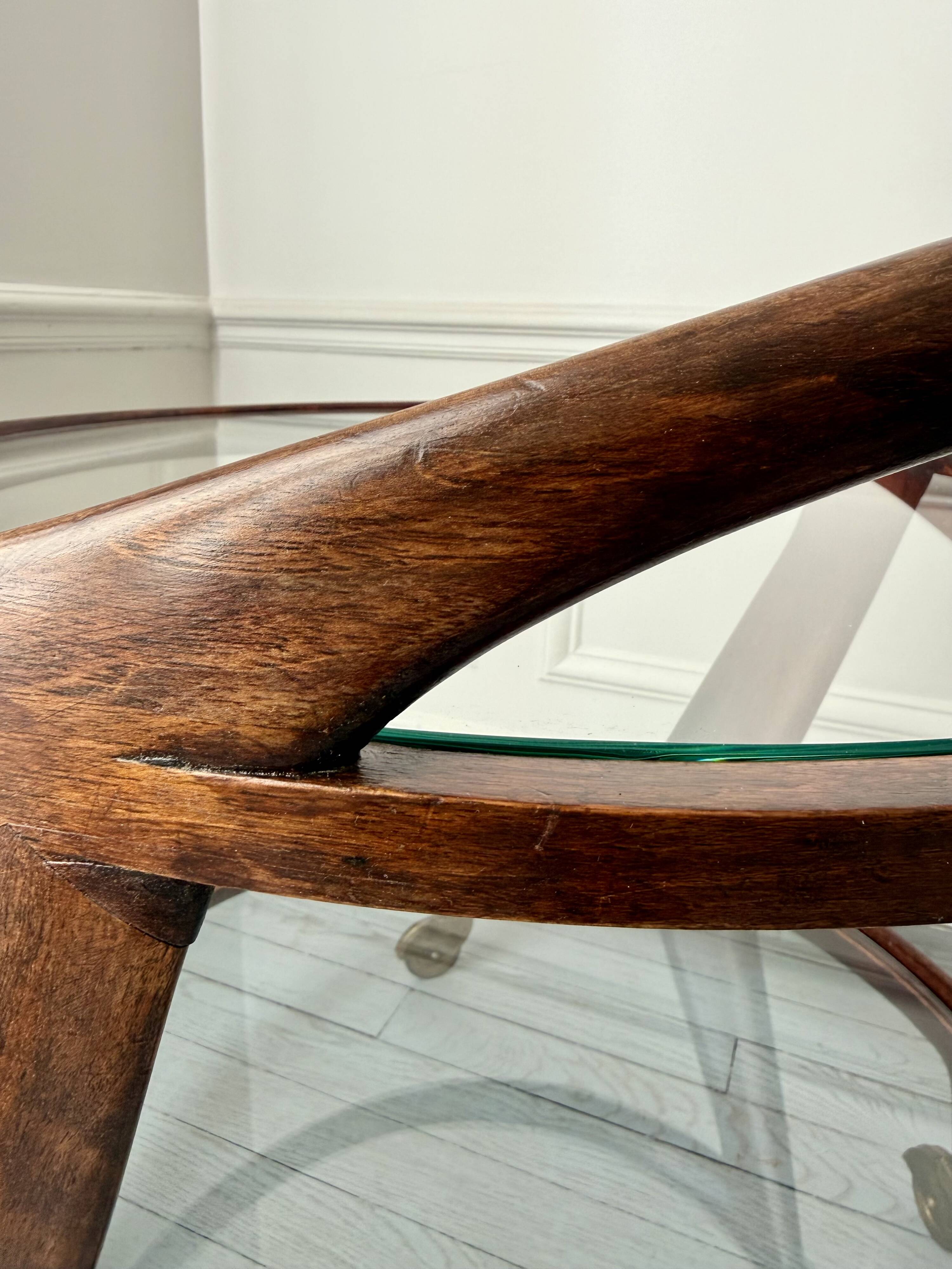 Cesare Lacca rolling coffee table service trolley