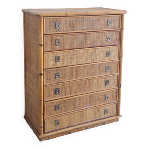 Commode en rotin dal - vera