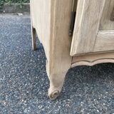 Louis XV sideboard renovated in raw oak and marquetry 3 doors 180cm
