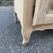 Louis XV sideboard renovated in raw oak and marquetry 3 doors 180cm