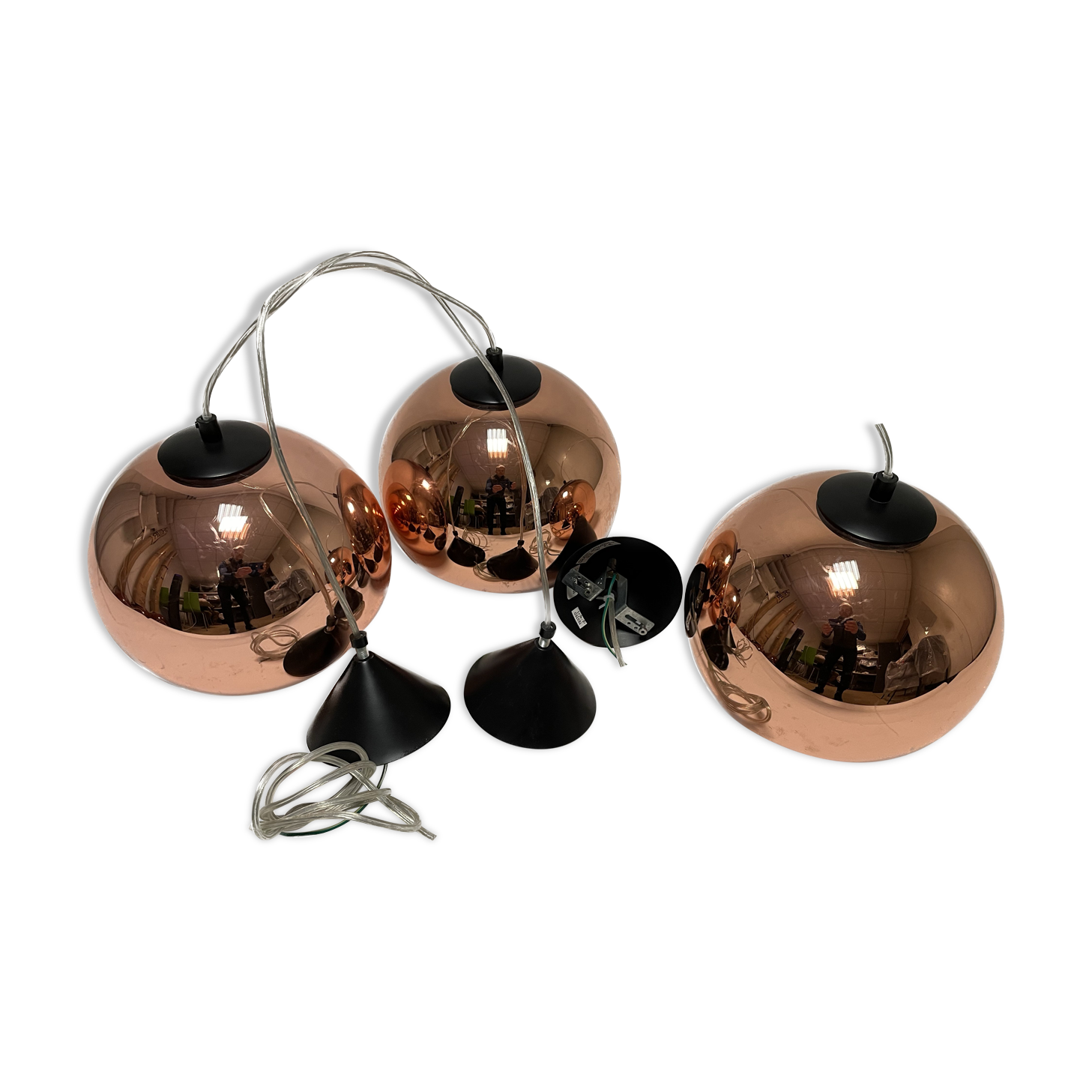 Suspensions Copper round 25 cm