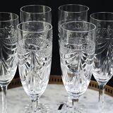 6 champagne flutes Cristal de Lorraine