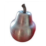 Seau à glace en acier brossè forme pore avec sa pince.