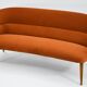 Canapé scandinave vintage Danemark années 1960 velours roux