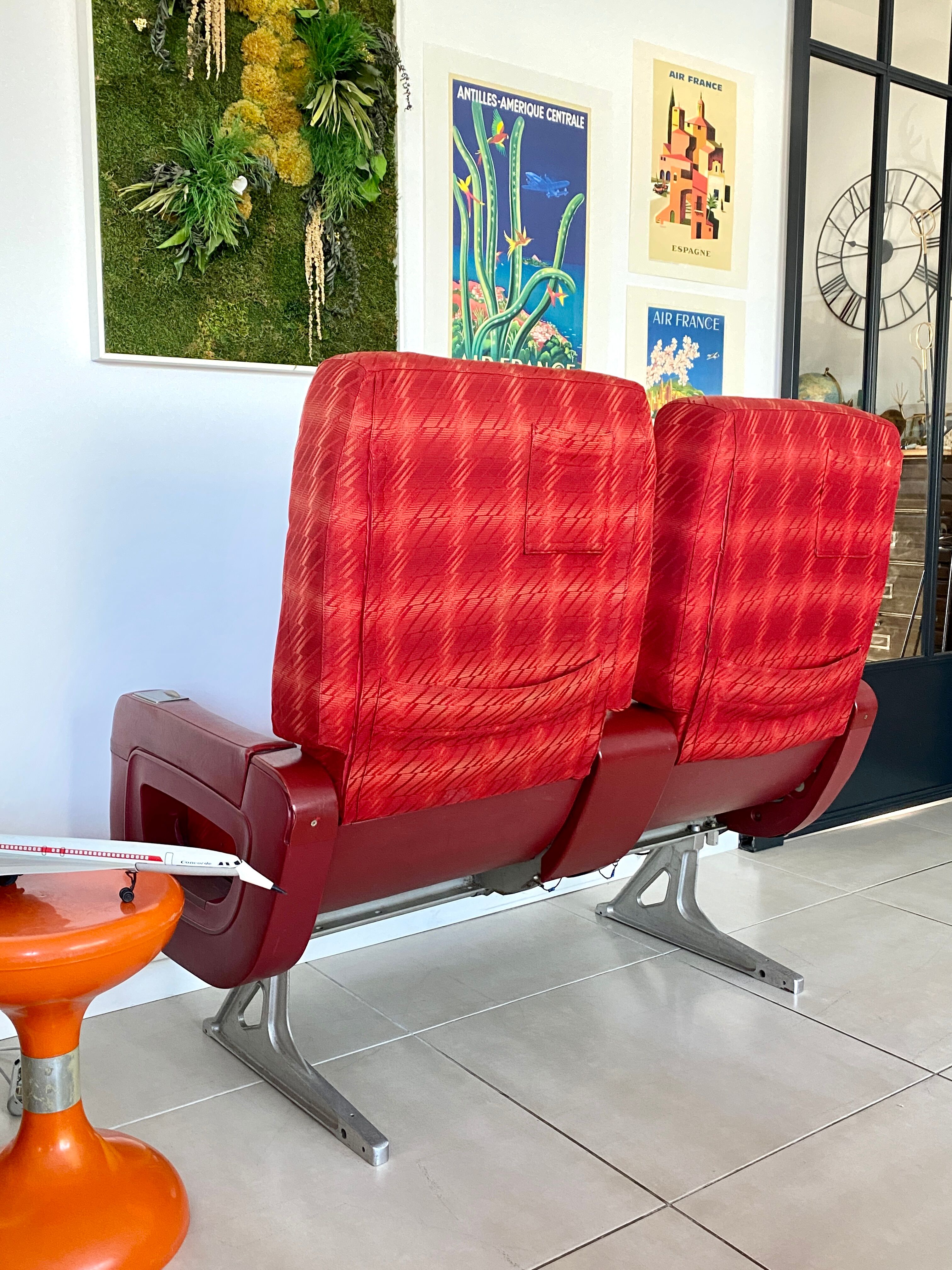 Vintage Air France aircraft chairs