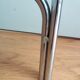 Console end table in chrome metal and smoked glass Space Age