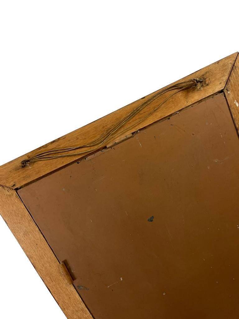 Vintage wooden wall mirror
