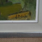 John Börén ( 1903-1983 ), Swedish Modern Painting, 1960s, Oil on Panel, Framed