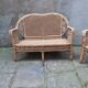 Peacock rattan garden set with bench and armchair