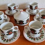 Service à café en porcelaine Hollóháza, Hongrie 1970