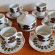Hollóháza porcelain coffee service, Hungary 1970