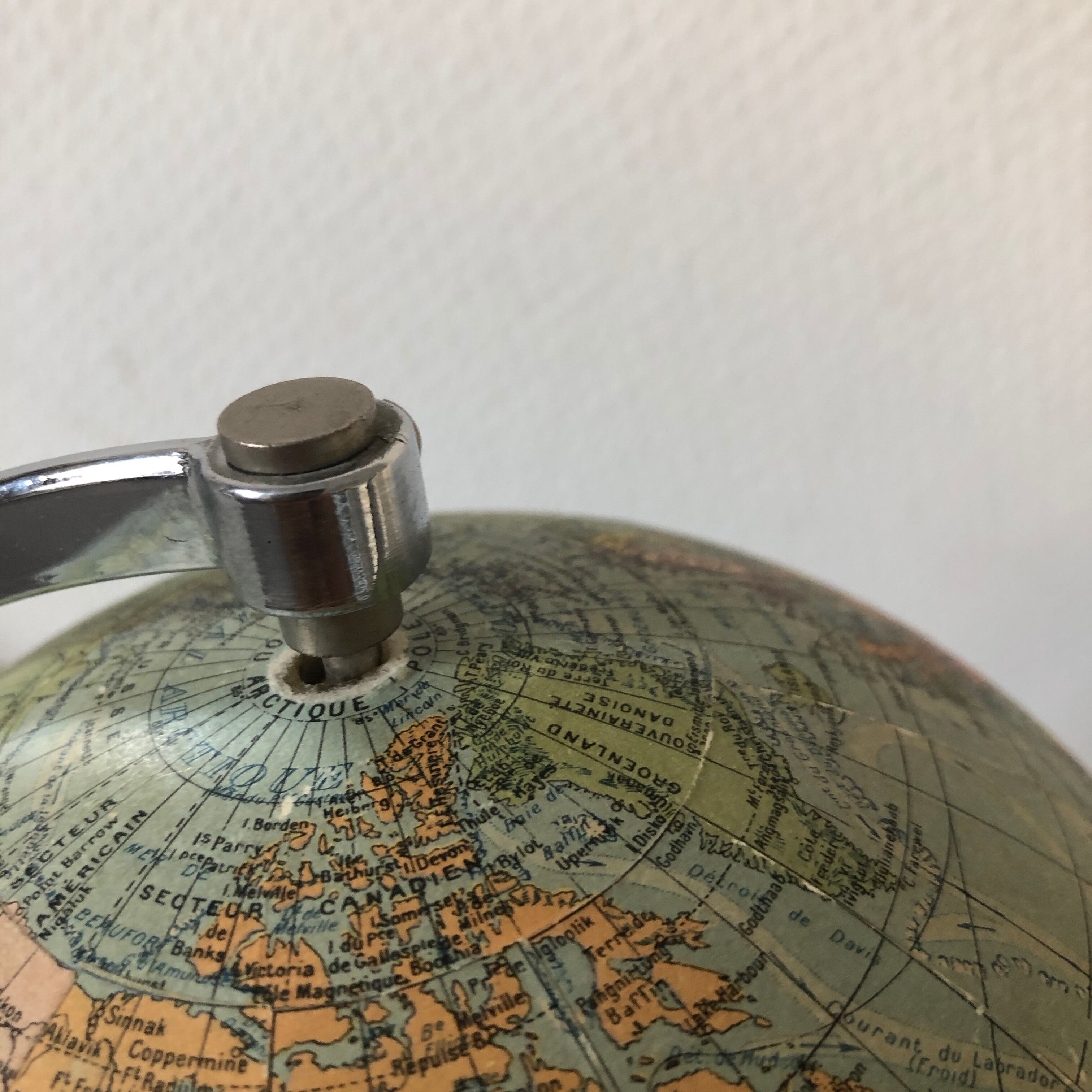 Globe glass Perrina marble vintage 1960 22cm