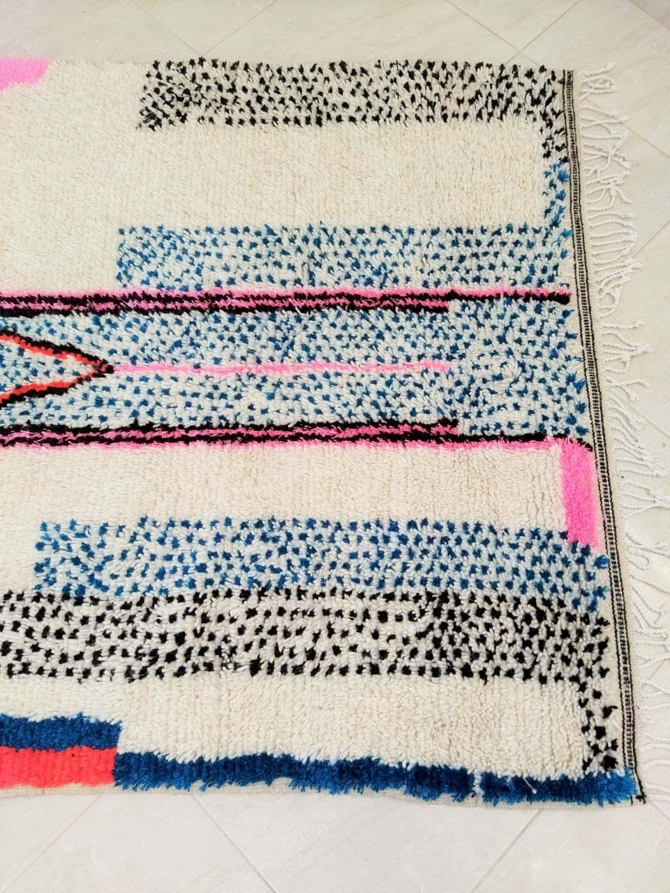 Neon colorful berber carpet 250 x 145 cm
