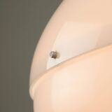 Italian Space Age Big White Doughnut Lamp, 70s
