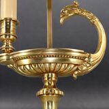Bronze Gilt Bouillotte Lamp in Directoire Style "Lucien Gau"