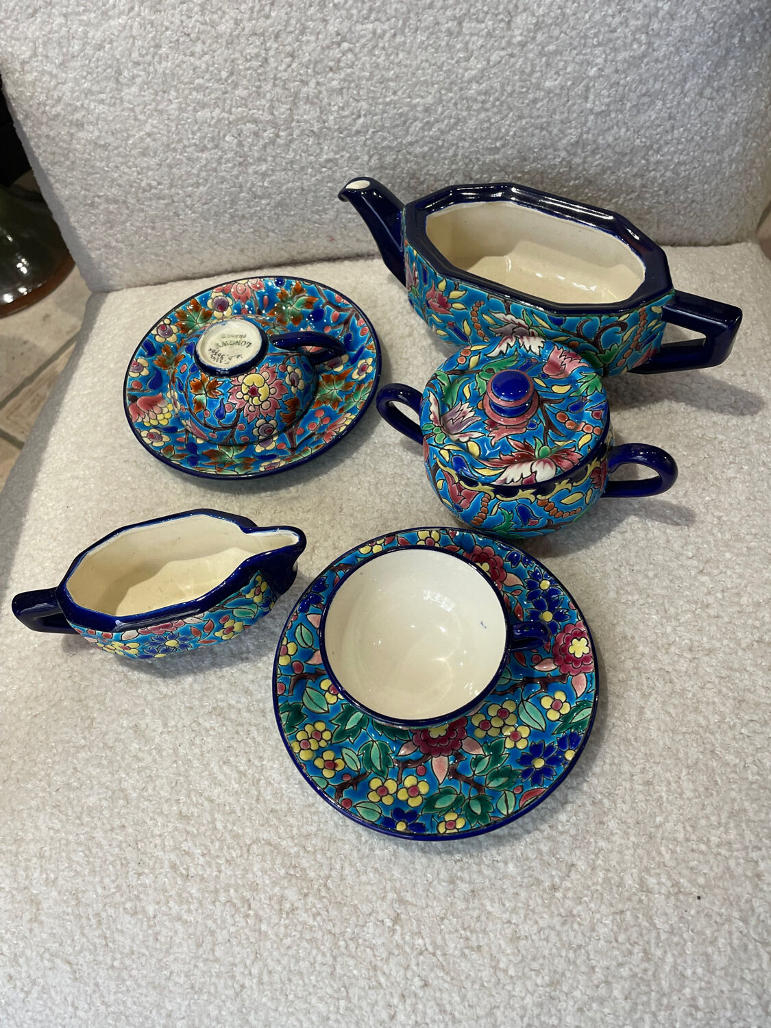 Longwy art deco chocolate service