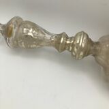 Candlestick in mercurized glass eglomized XlXth 28 cm