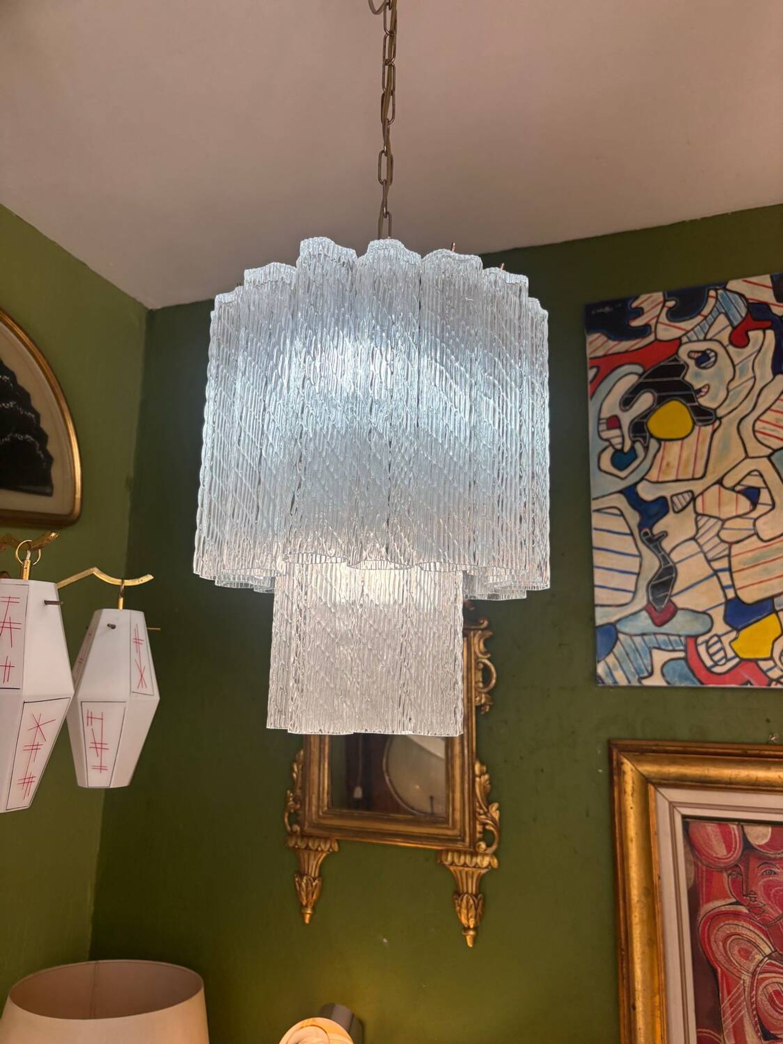 Murano lustre attributed to Toni Zuccheri – Venini – textured glass – year