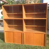 Bookcase teak 60s three elements