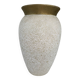 Cream speckled glazed vase with a gold rim, 1970s.