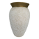 Cream speckled glazed vase with a gold rim, 1970s.