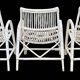 Série de 3 fauteuils rotin années 1970