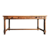 Table de salle à manger / bureau en chêne massif français / années 1900