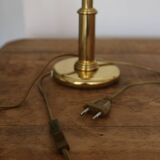 Vintage opaline brass table lamp