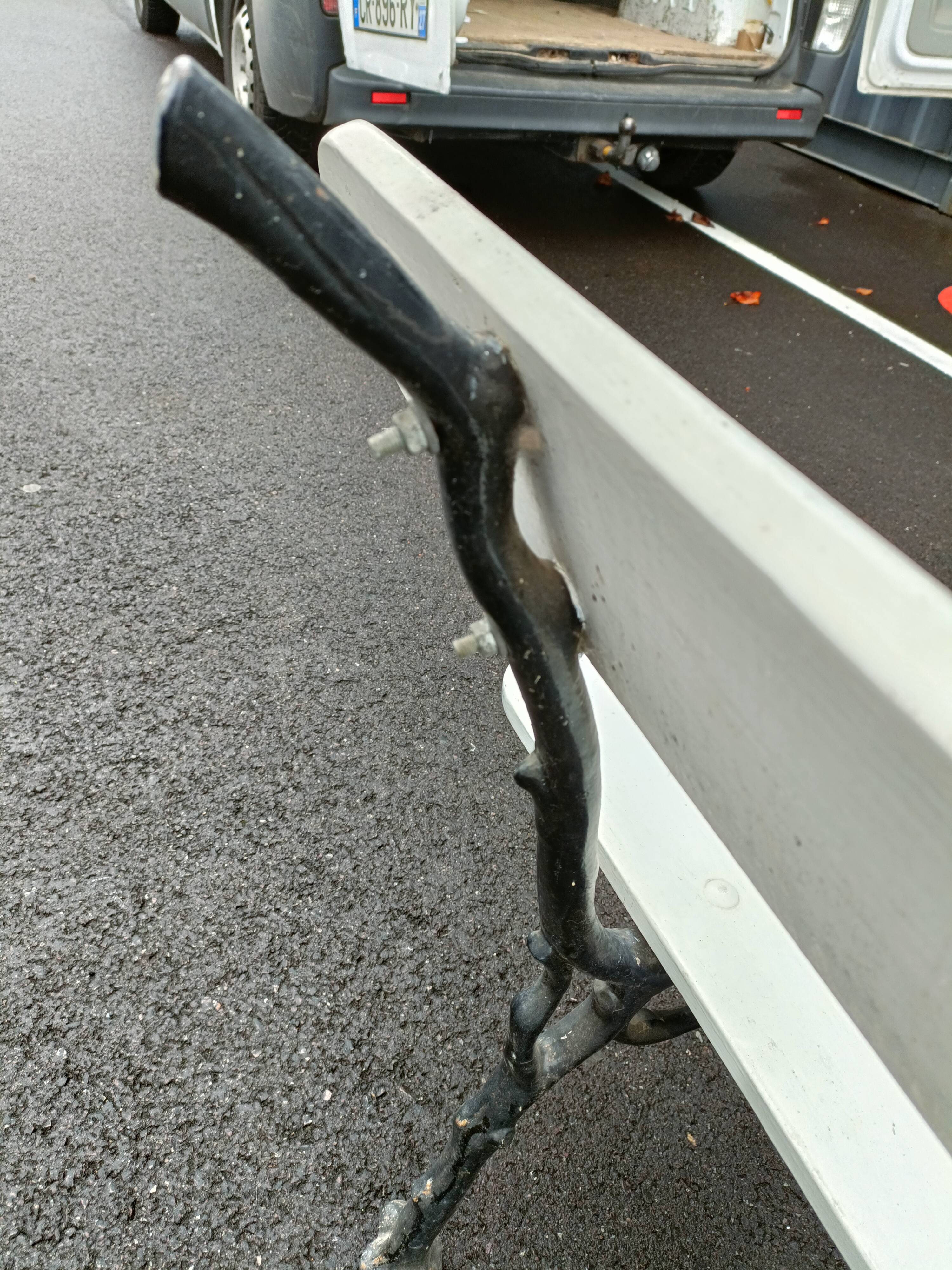 Garden bench old cast iron feet