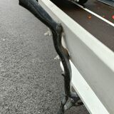 Garden bench old cast iron feet