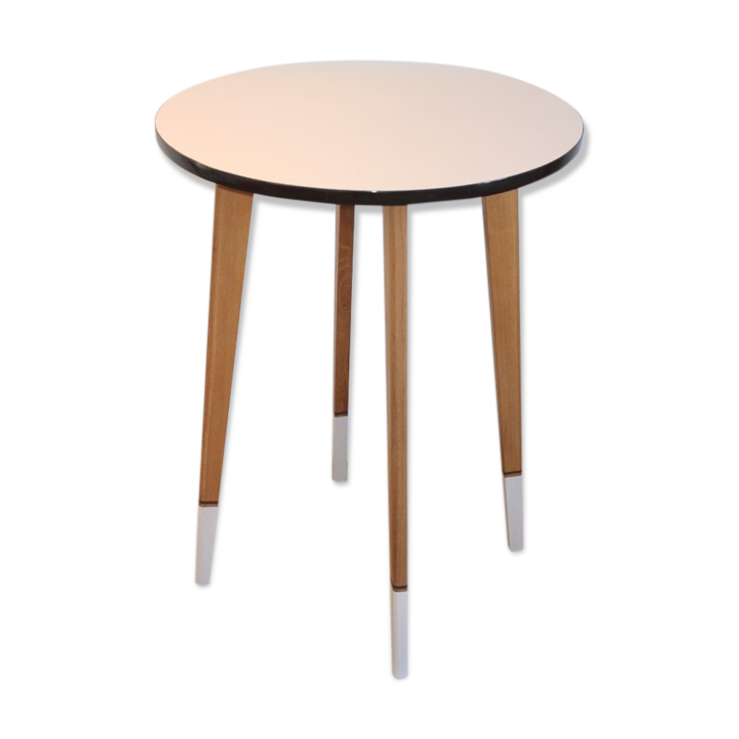 Table guéridon pieds compas