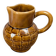 Vintage Sarreguemines pitcher with brown relief decoration.