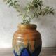 Enamelled sandstone vase G. Metenier