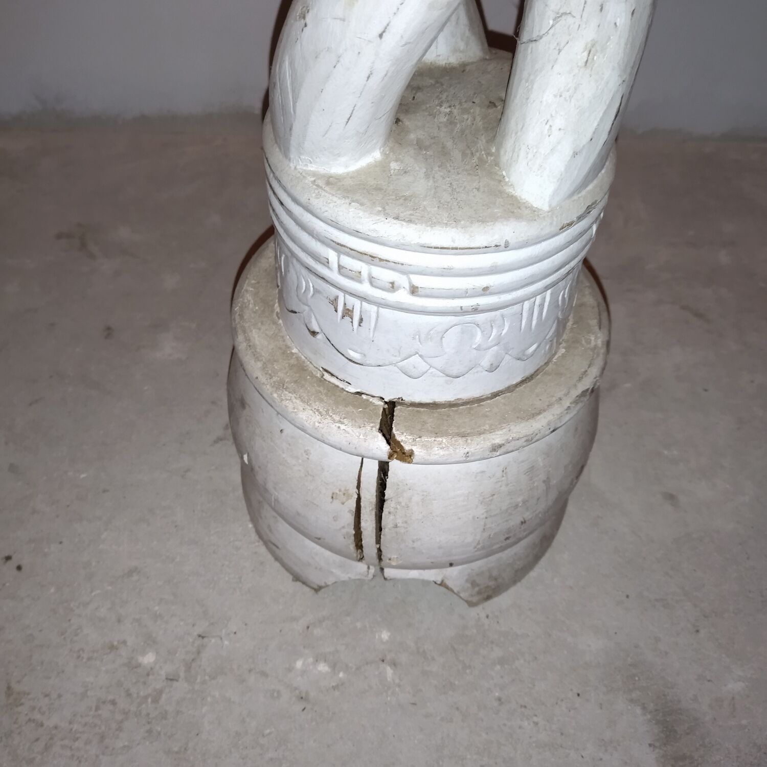 Carved wooden column