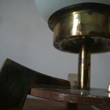 Modernist brass table lamp