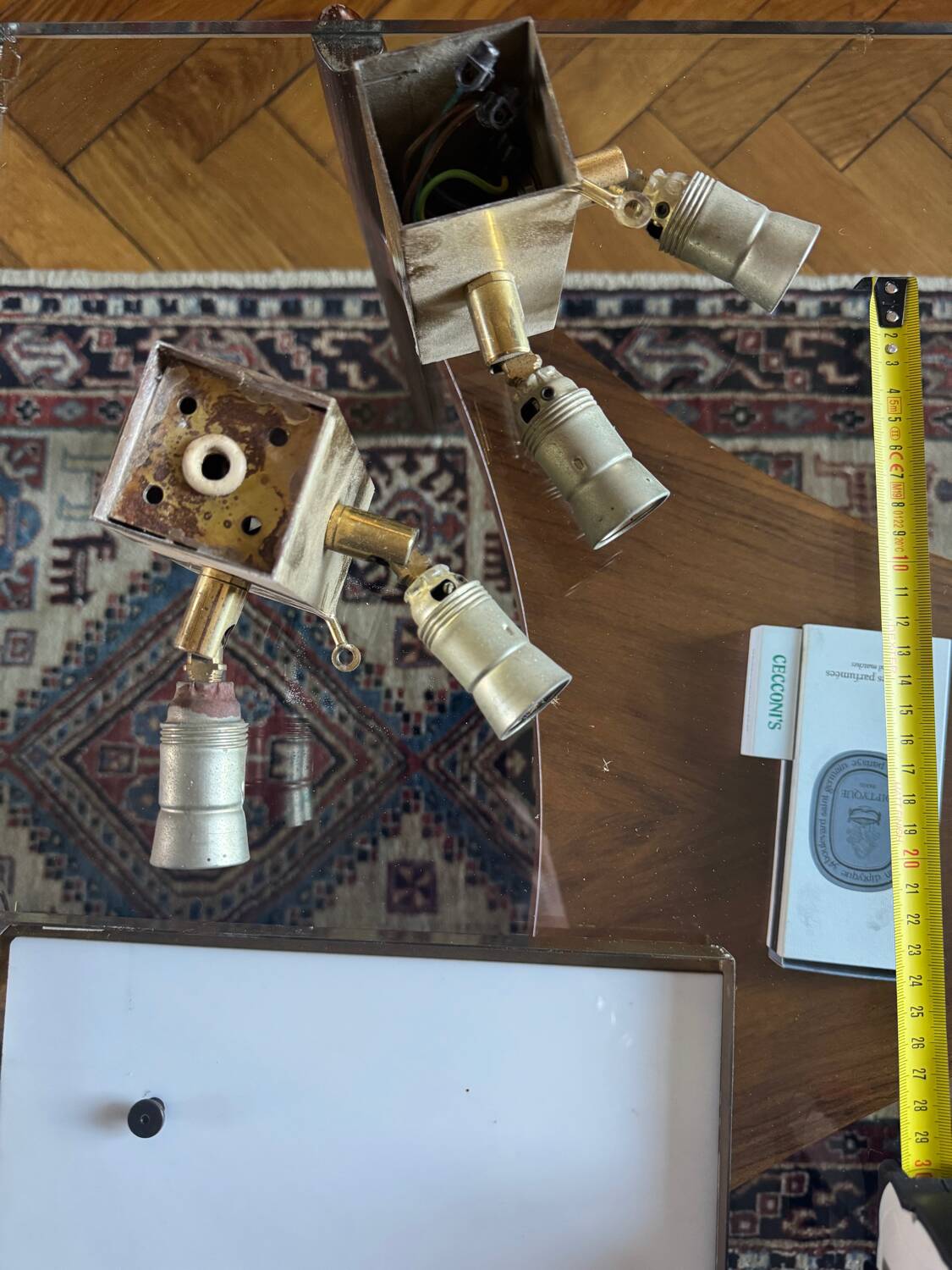 Art Deco wall sconces – gilded brass