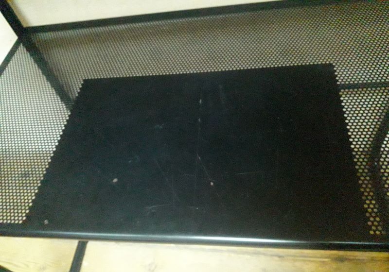 Desk shelves metal black vintage 80s
