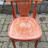 Set of 5 brasserie, bistro chairs, in their original condition, vintage, 1960s