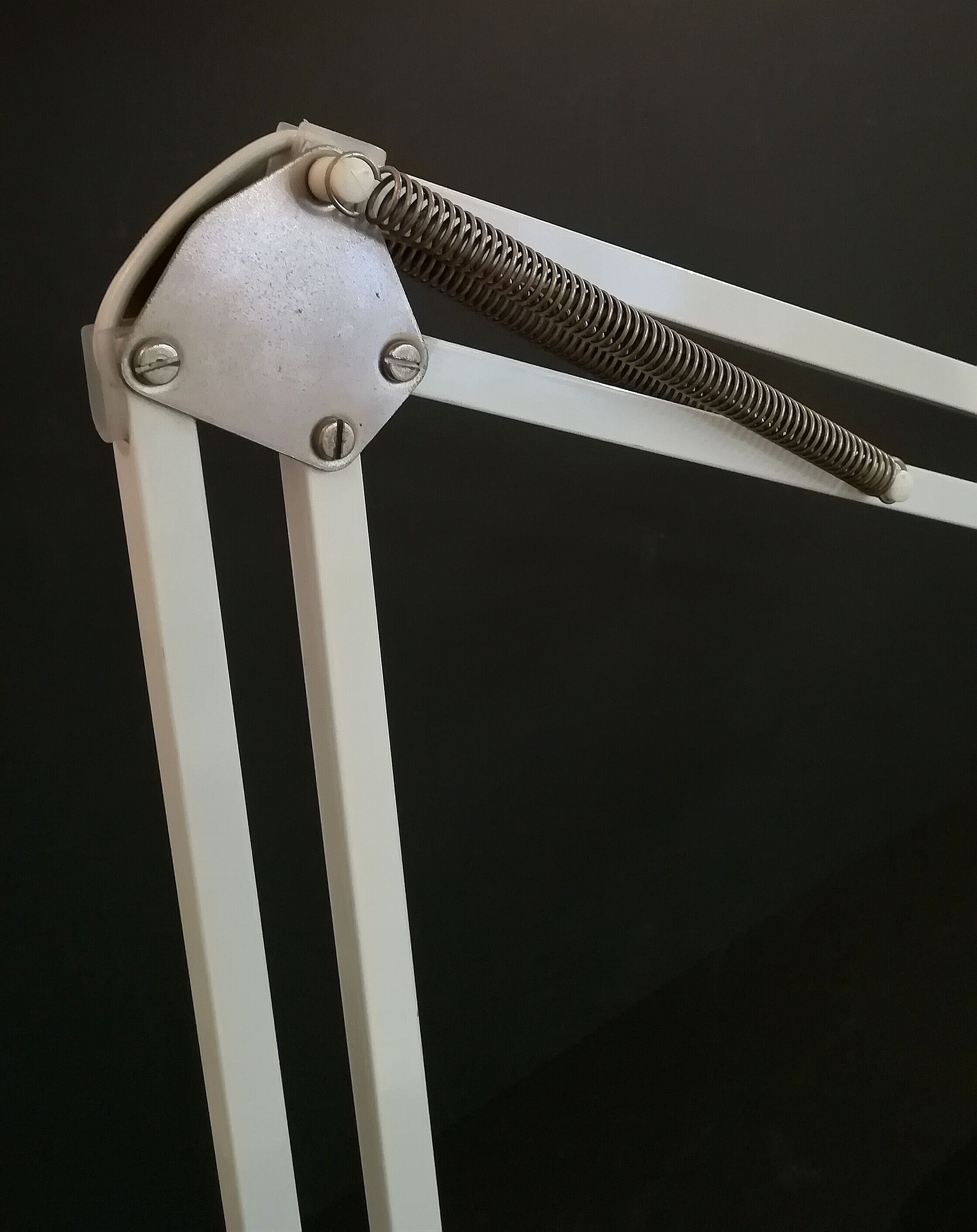 80 years white metal architect lamp