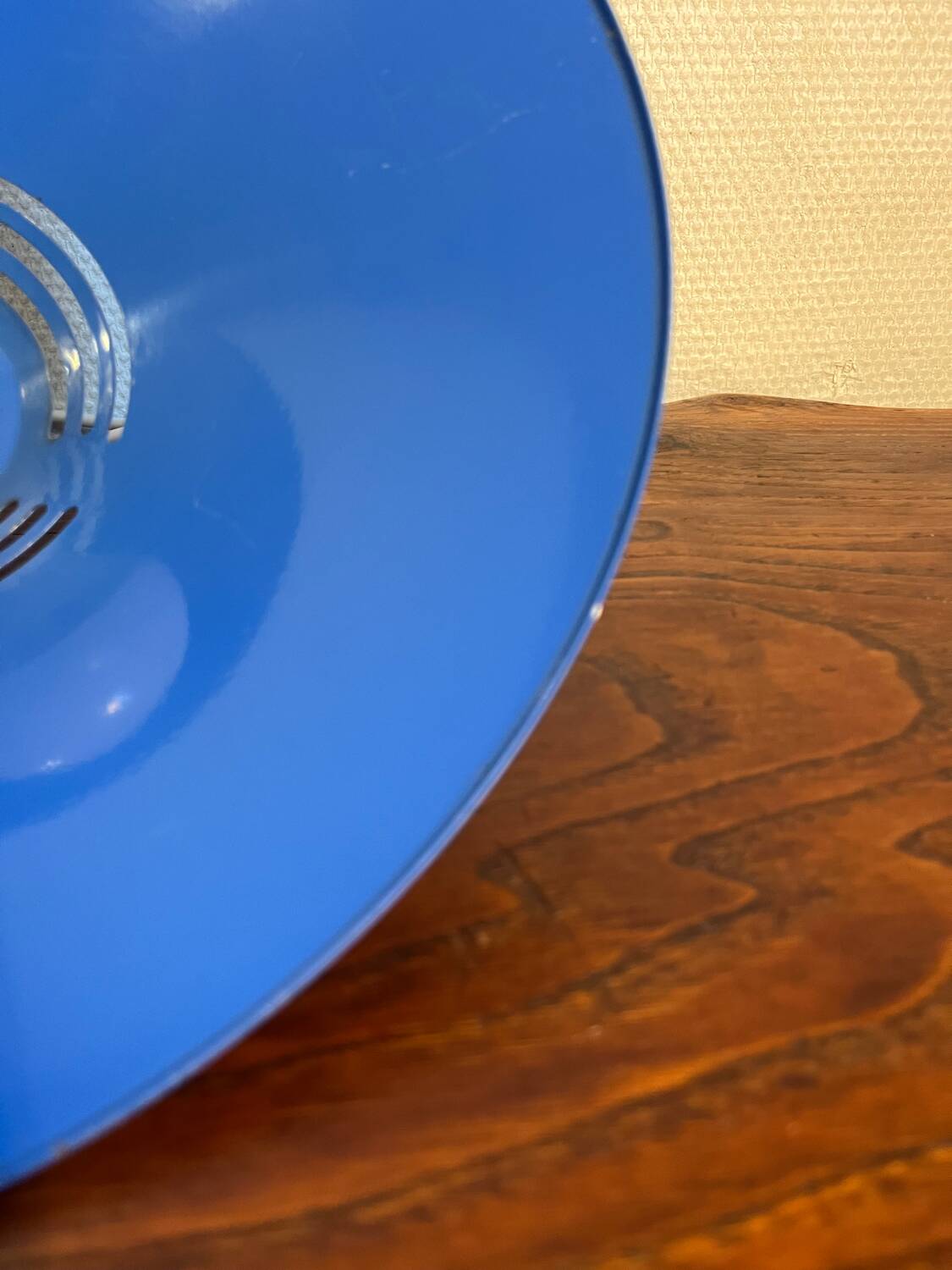 80s blue metal pendant light