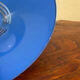 80s blue metal pendant light