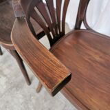 Set of 4 Vintage Bentwood Dining Chair: Mid-Century Thonet Style Armchair