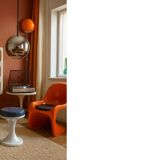 Vintage plastic stool from the space age, made by Emsa, West Germany, 1960s.