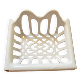 White cast iron soap holder