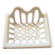White cast iron soap holder
