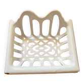 White cast iron soap holder