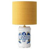 Italian Majolica Albarello table lamp, pharmacy, 19th century.